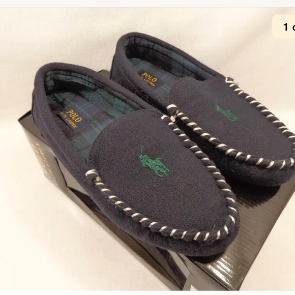 ralph lauren mens moccasin slippers